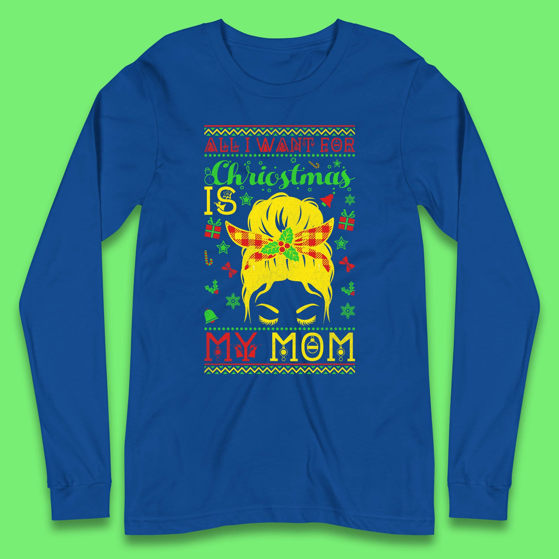 mom christmas long sleeve t shirt