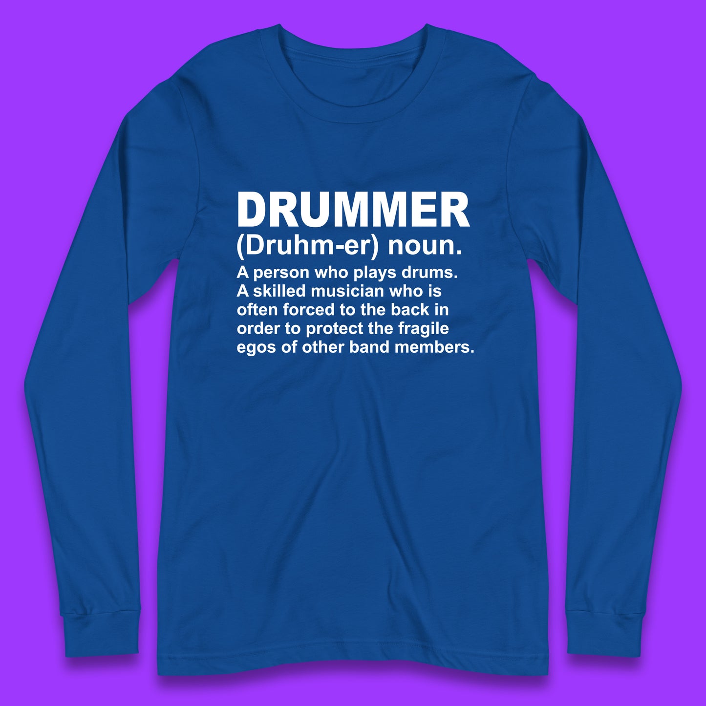 Drummer Long Sleeve T Shirt for Sale