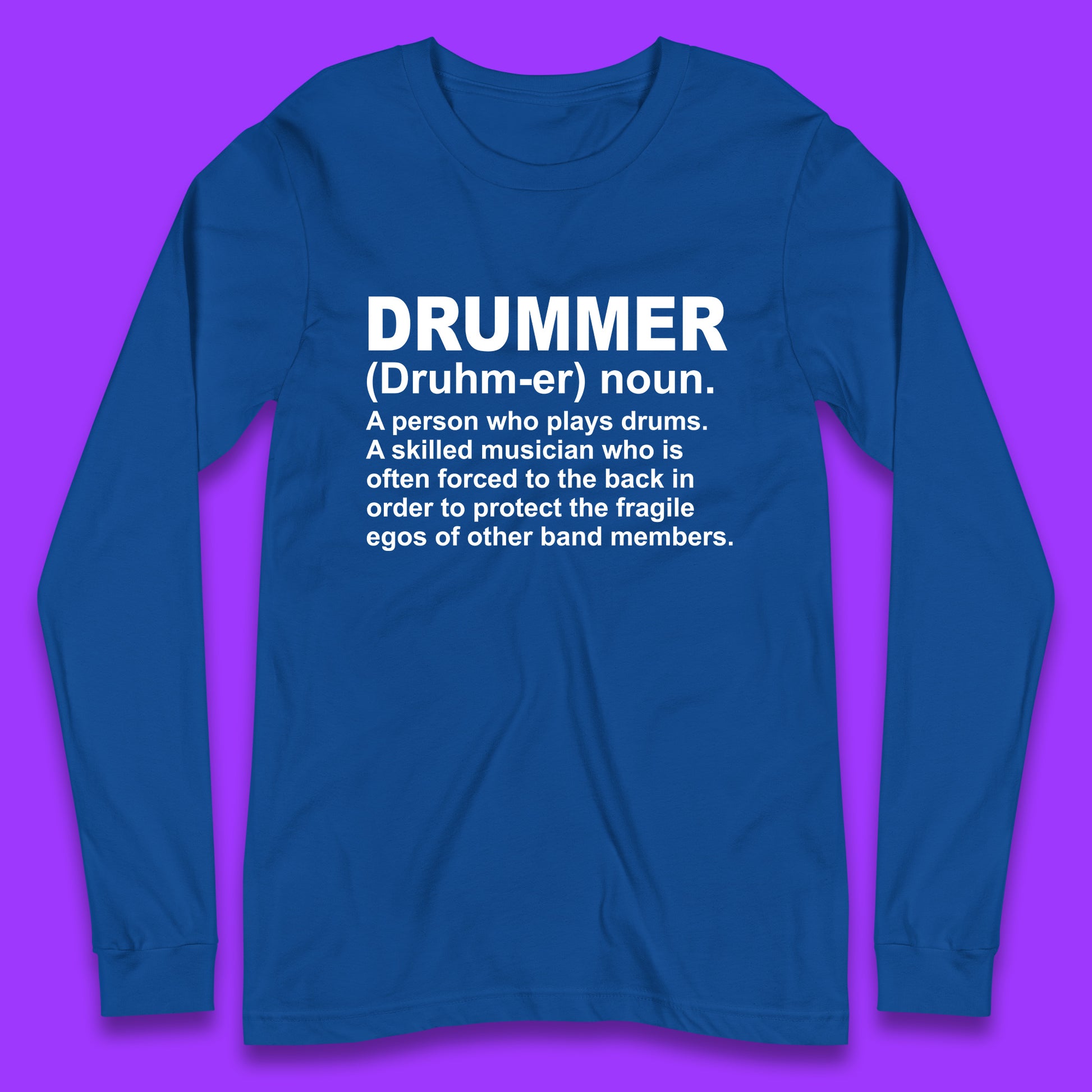 Drummer Long Sleeve T Shirt for Sale