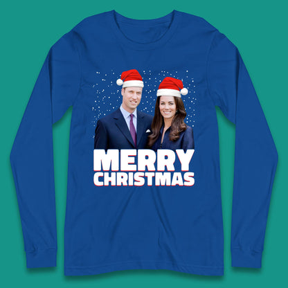 Prince William & Kate Merry Christmas Long Sleeve T-Shirt