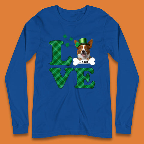 Personalised Love St. Patrick's Dog Long Sleeve T-Shirt