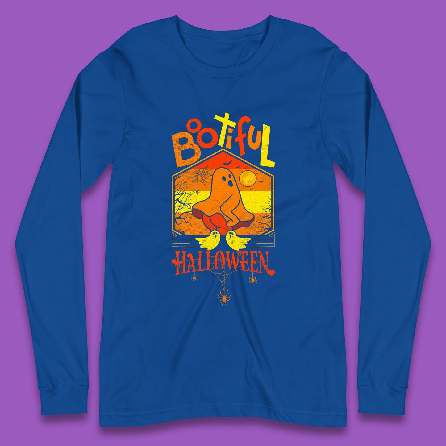 Bootiful Halloween Funny Ghost Big Butt Thick Halloween Ghost Booty Funny Humor Offensive Long Sleeve T Shirt