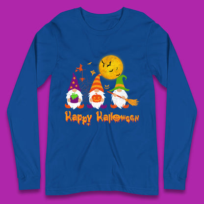 Happy Halloween Gnomies Spooky Witch Gnomes Scary Gnome Lover Long Sleeve T Shirt