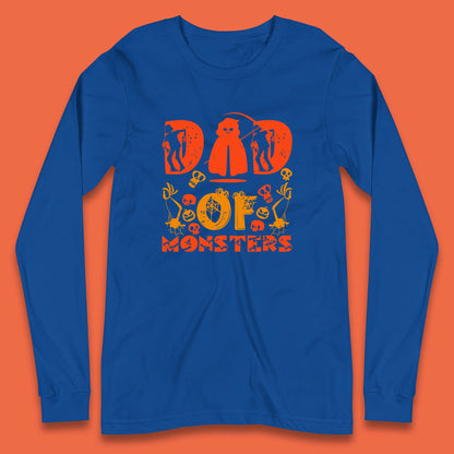 Dad Of Monsters Halloween Spooky Dad Dadster Halloween Costume Long Sleeve T Shirt