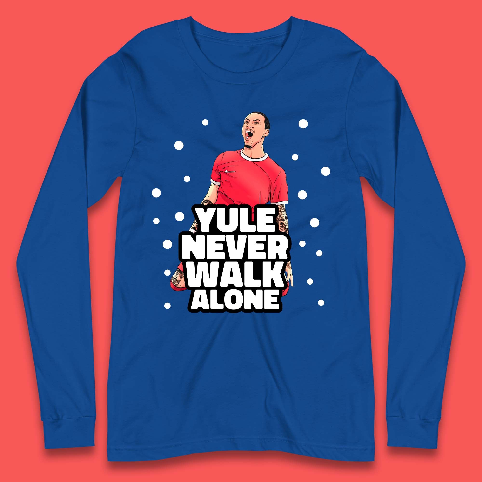 Yule Never Walk Alone Footballer Christmas Long Sleeve T-Shirt