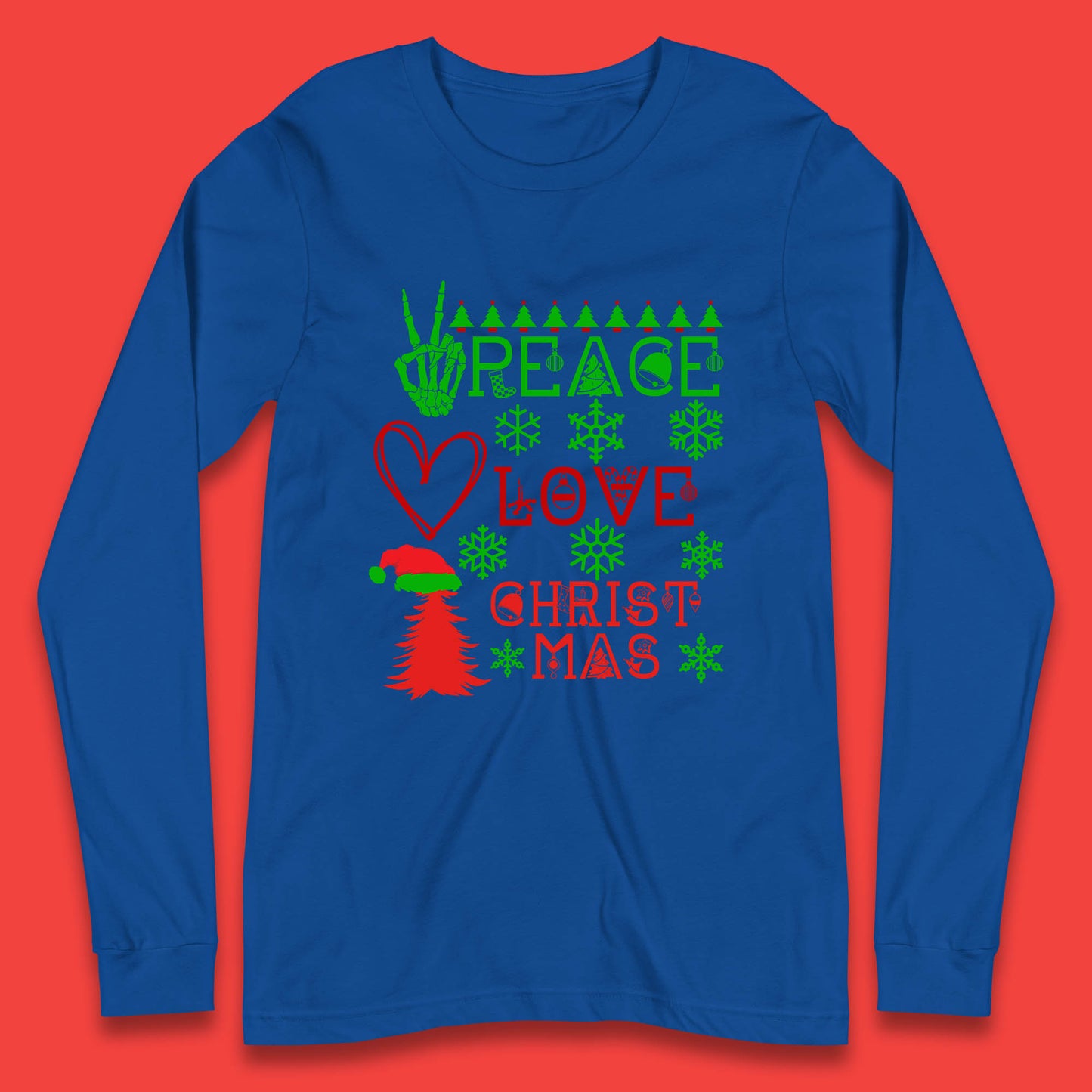 peace love christmas t shirt
