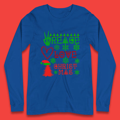 peace love christmas t shirt