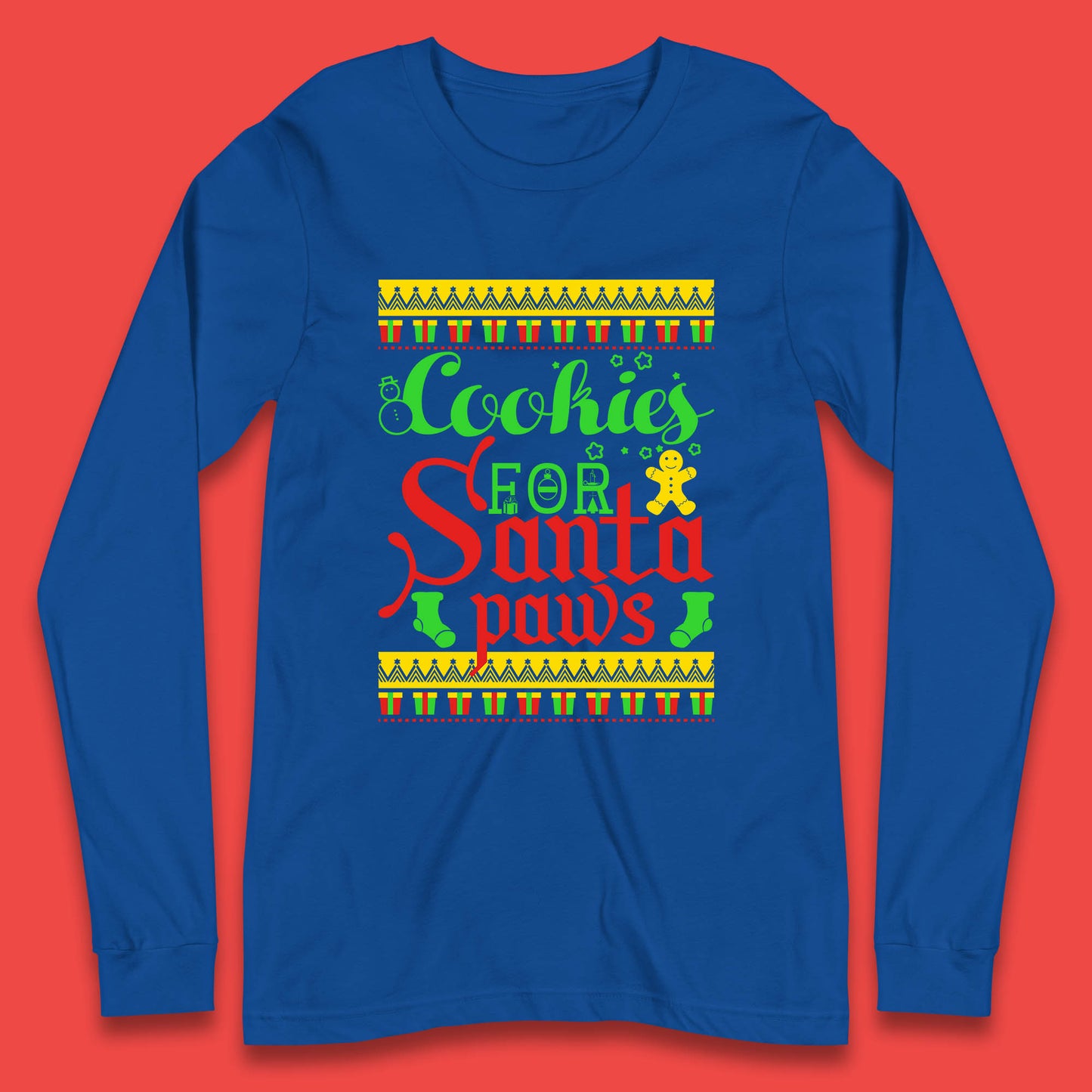 christmas cookies for santa paws t shirt