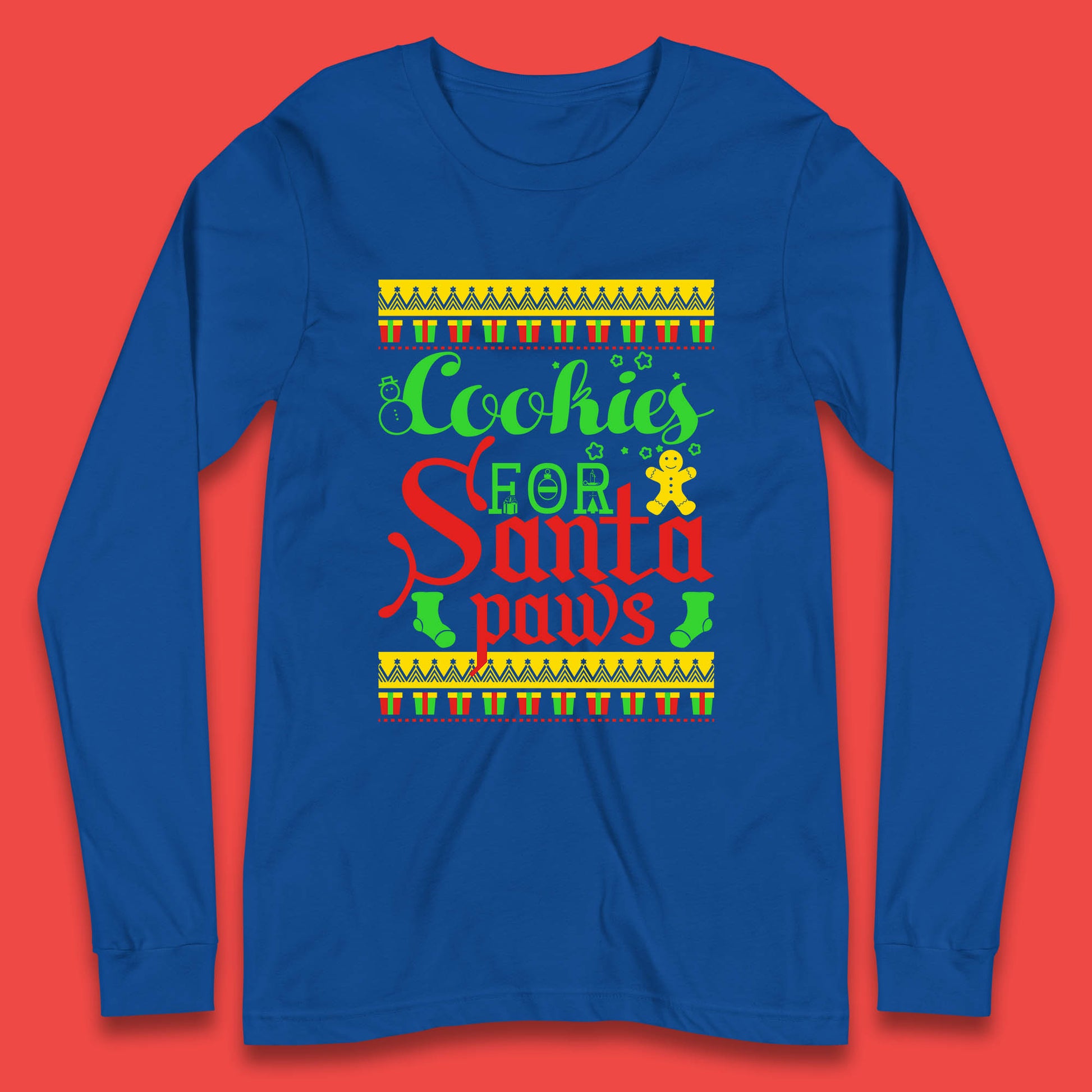 christmas cookies for santa paws t shirt