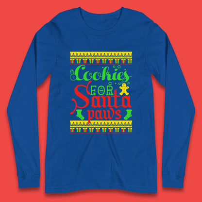 christmas cookies for santa paws t shirt