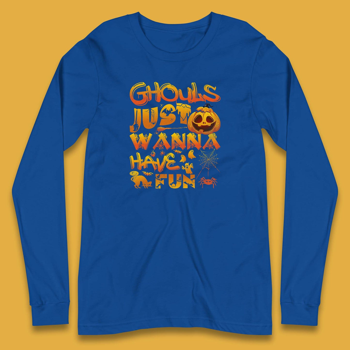 Ghouls Just Wanna Have Fun Halloween Disco Ghost Ghouls Night Out Spooky Season Long Sleeve T Shirt