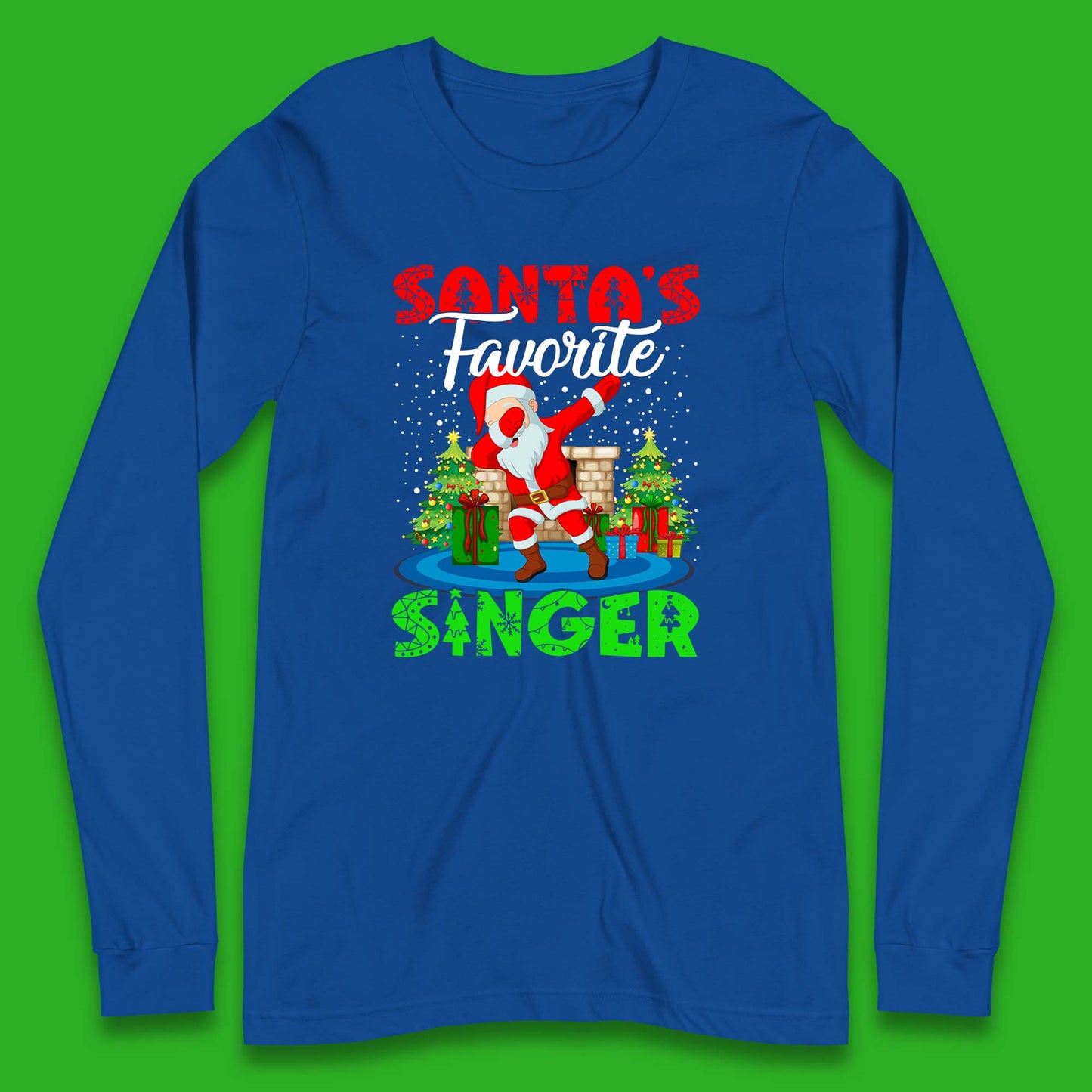 christmas dabbing santa long sleeve t shirt