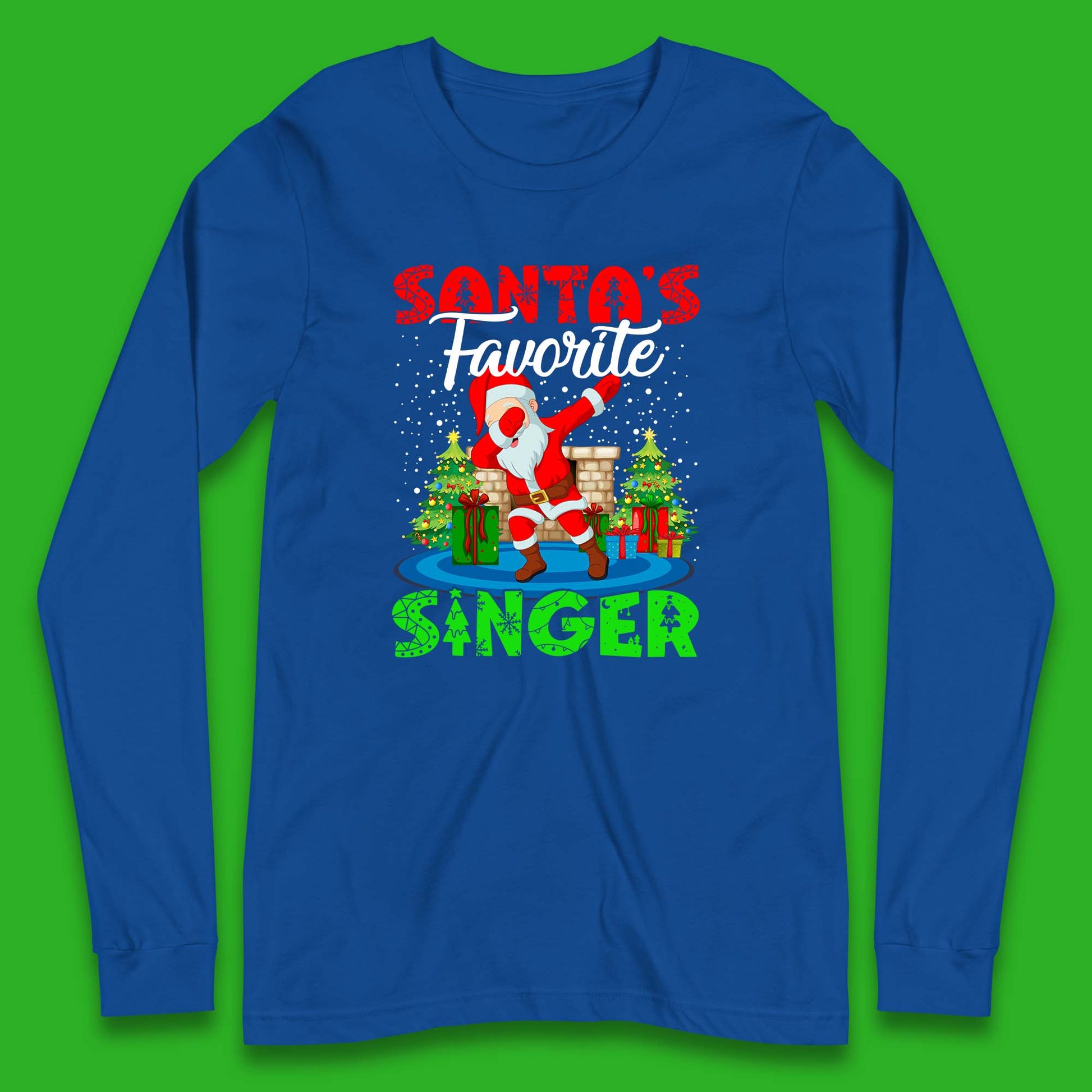 christmas dabbing santa long sleeve t shirt