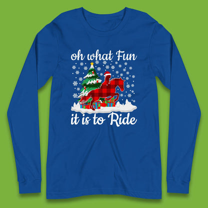 horse riding christmas long sleeve t shirt