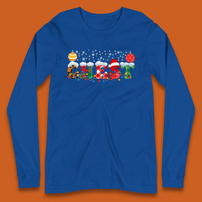 chest and nuts christmas snow winter t shirt