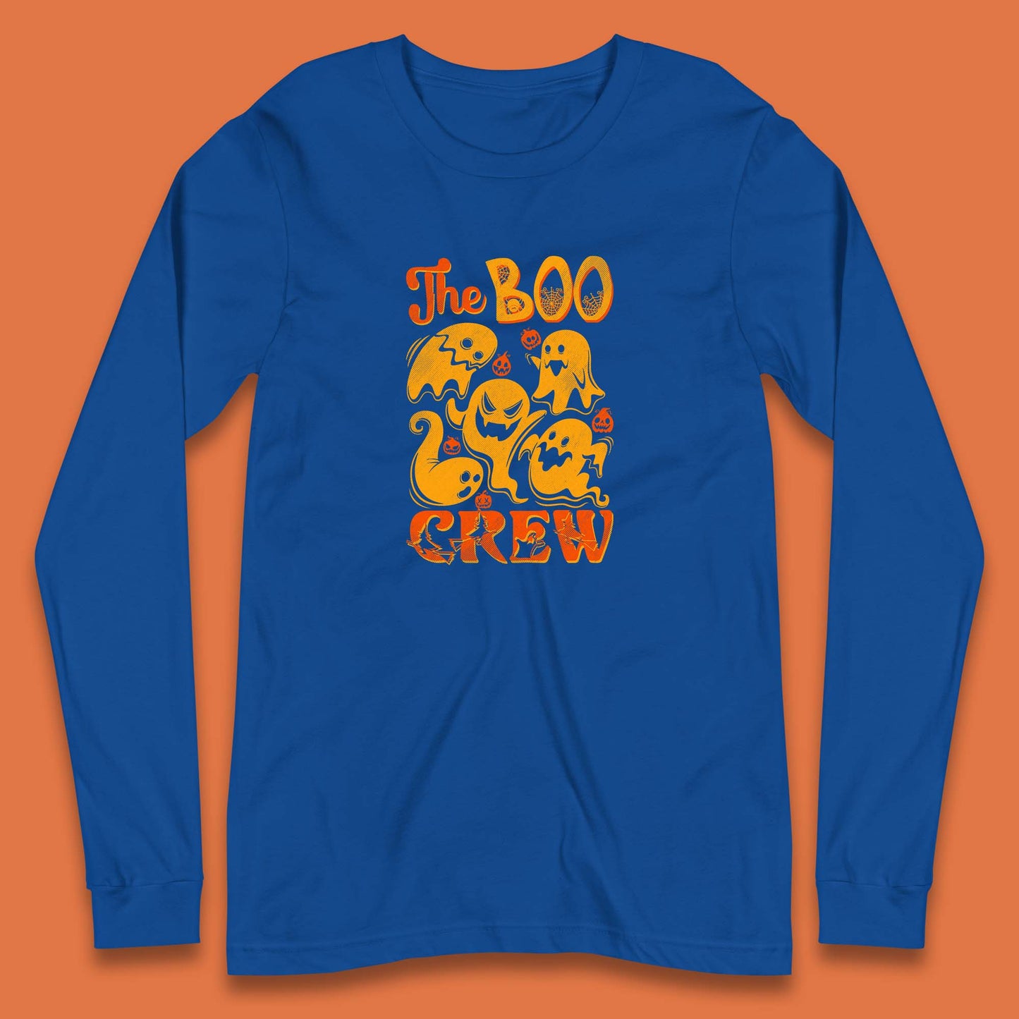 The Boo Crew Halloween Horror Scary Boo Ghost Squad Spooky Vibes Long Sleeve T Shirt