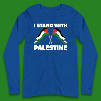 I Stand with Palestine Long Sleeve T Shirt for Men