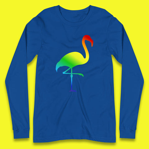 Rainbow Flamingo LGBTQ Gay Rights Pride Parade LGBT Flamingo Lovers Long Sleeve T Shirt