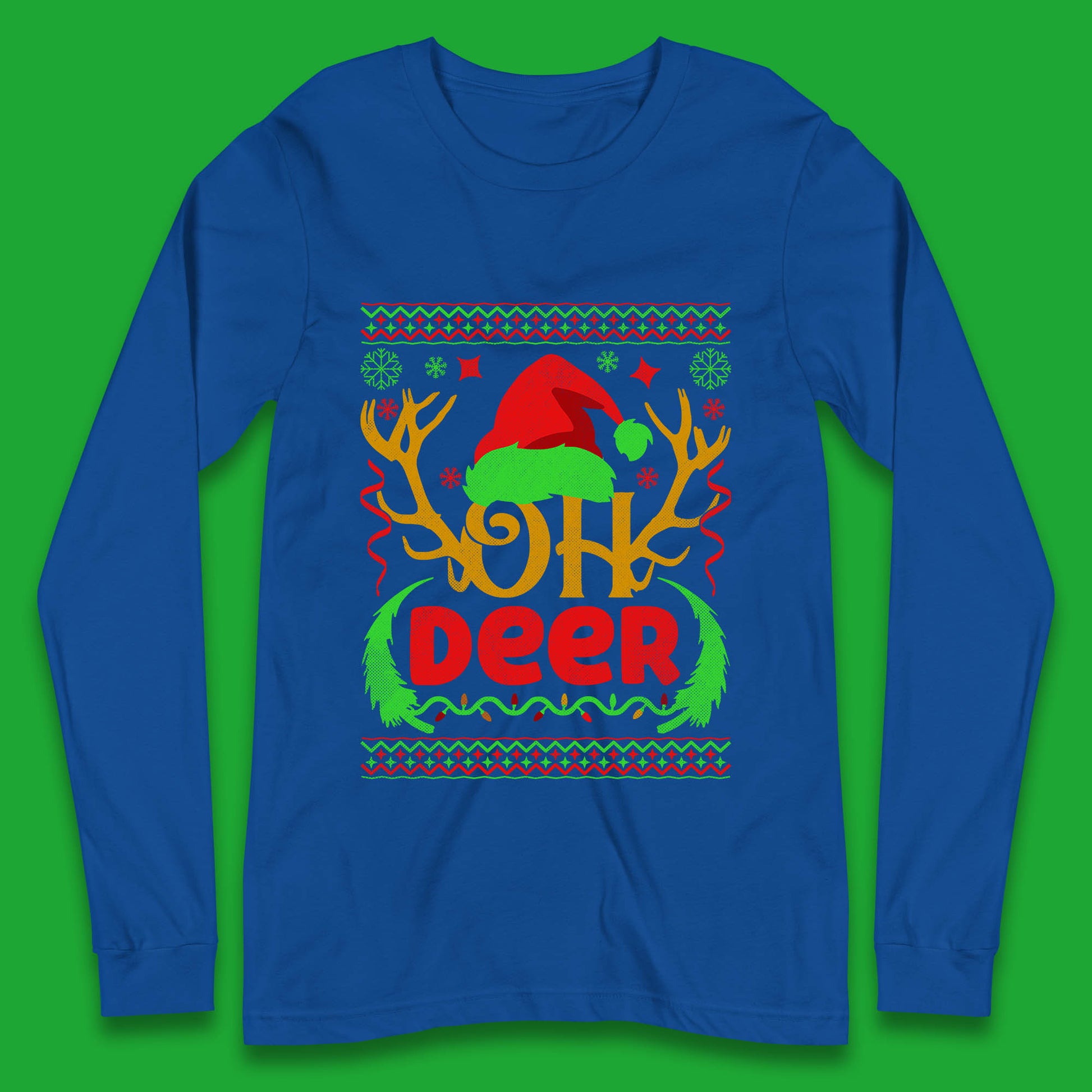 deer antlers christmas long sleeve t shirt