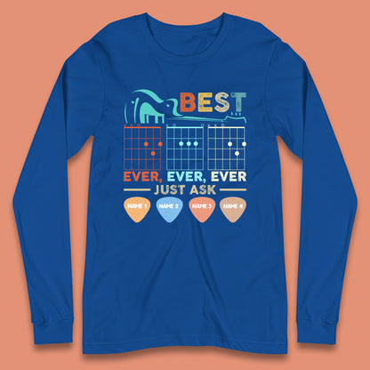 Personalised Best Guitar Dad Long Sleeve T-Shirt