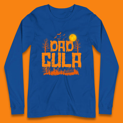 Dadcula Halloween Funny Monster Ghost Spooky Dad Gift Long Sleeve T Shirt