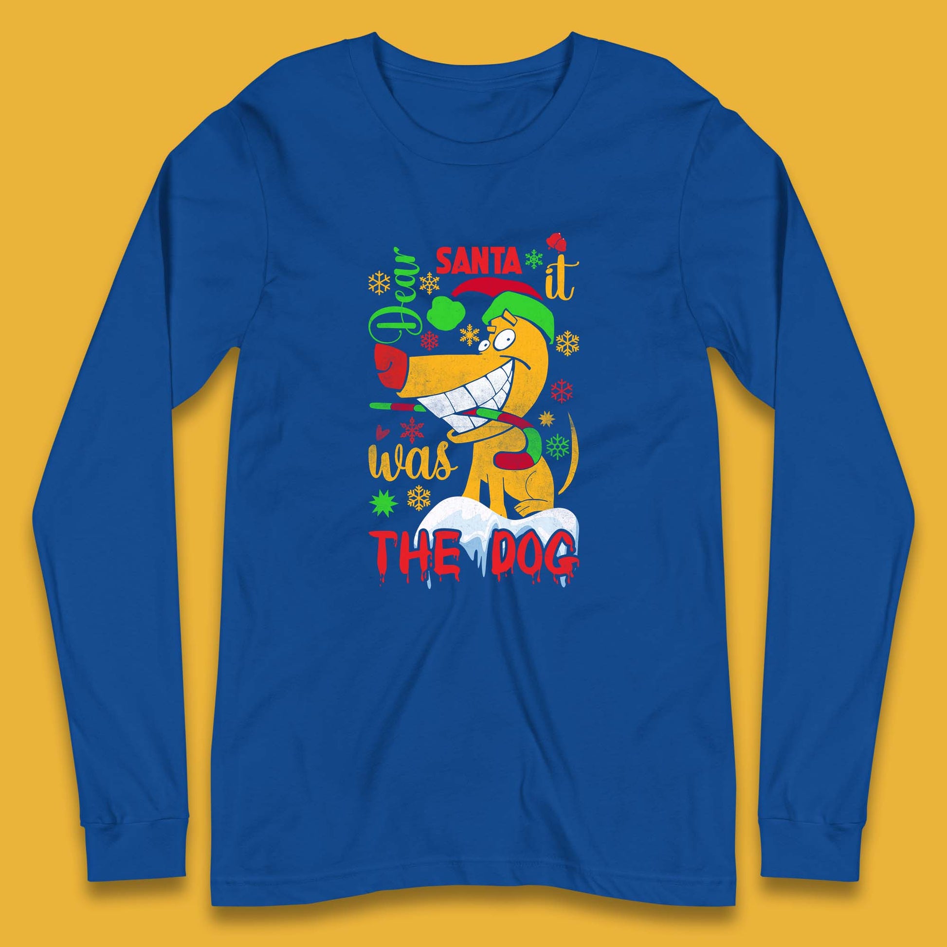 christmas dog long sleeve t shirt