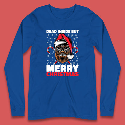 hipster skull christmas long sleeve t shirt