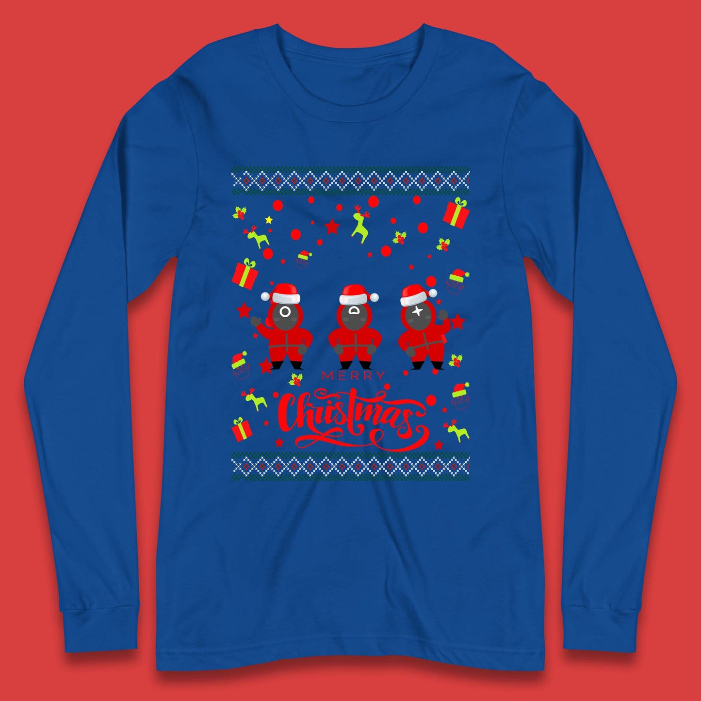 Squid Game Guards Christmas Long Sleeve T-Shirt
