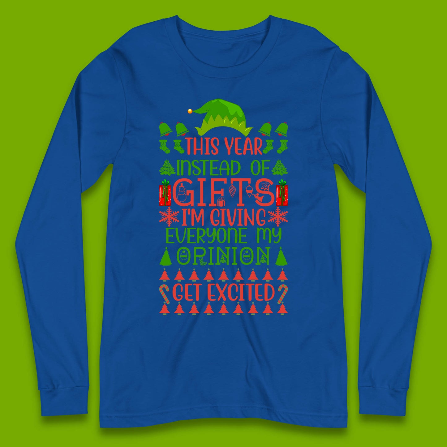 chirstmas elf long sleeve t shirt
