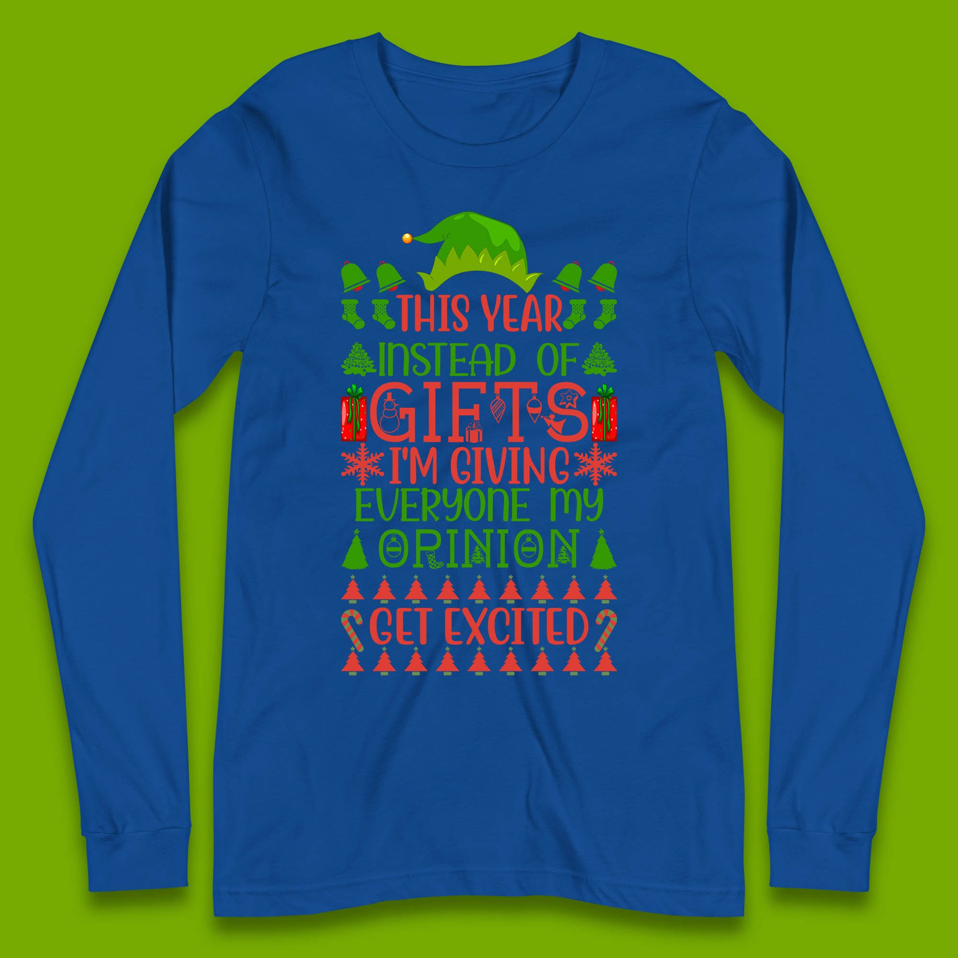 chirstmas elf long sleeve t shirt