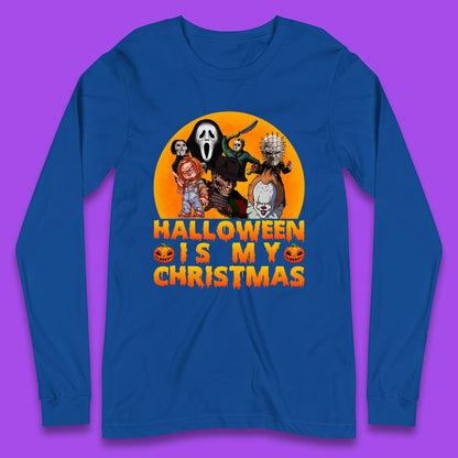 iconic horror movie characters long sleeve t shirt