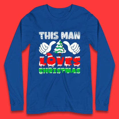 this man loves christmas long sleeve t shirt