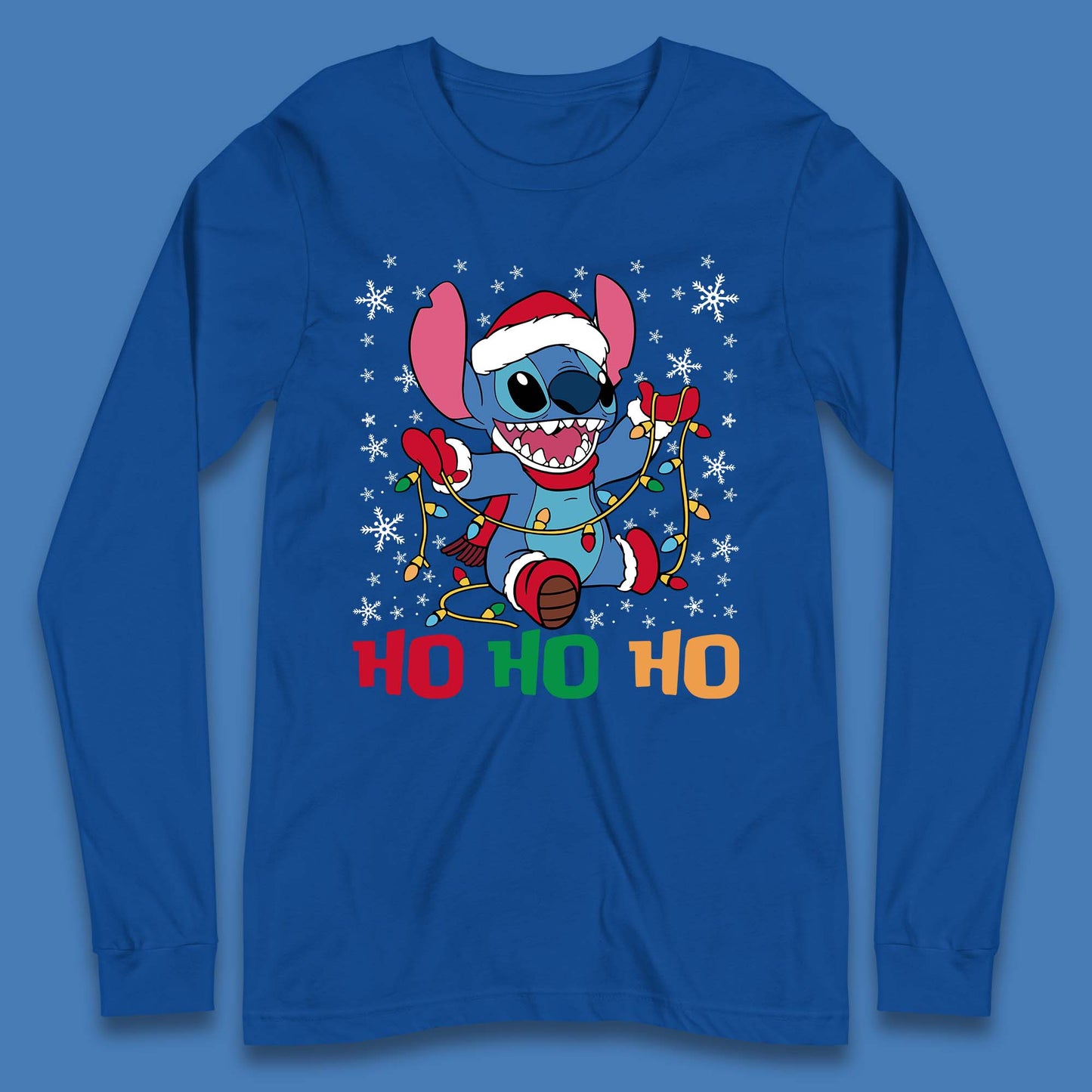 Happy Santa Stitch Christmas Long Sleeve T-Shirt