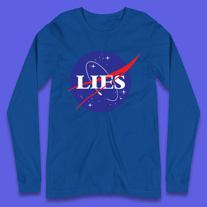 NASA Lies Logo Parody Long Sleeve T-Shirt