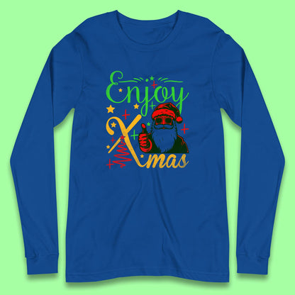 santa claus thumbs up christmas long sleeve t shirt