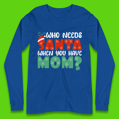 santa mom christmas long sleeve t shirt