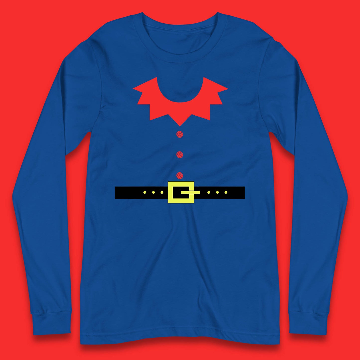 christmas elf costume long sleeve t shirt