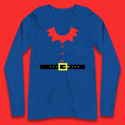 christmas elf costume long sleeve t shirt