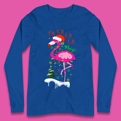 flamingo christmas long sleeve t shirts