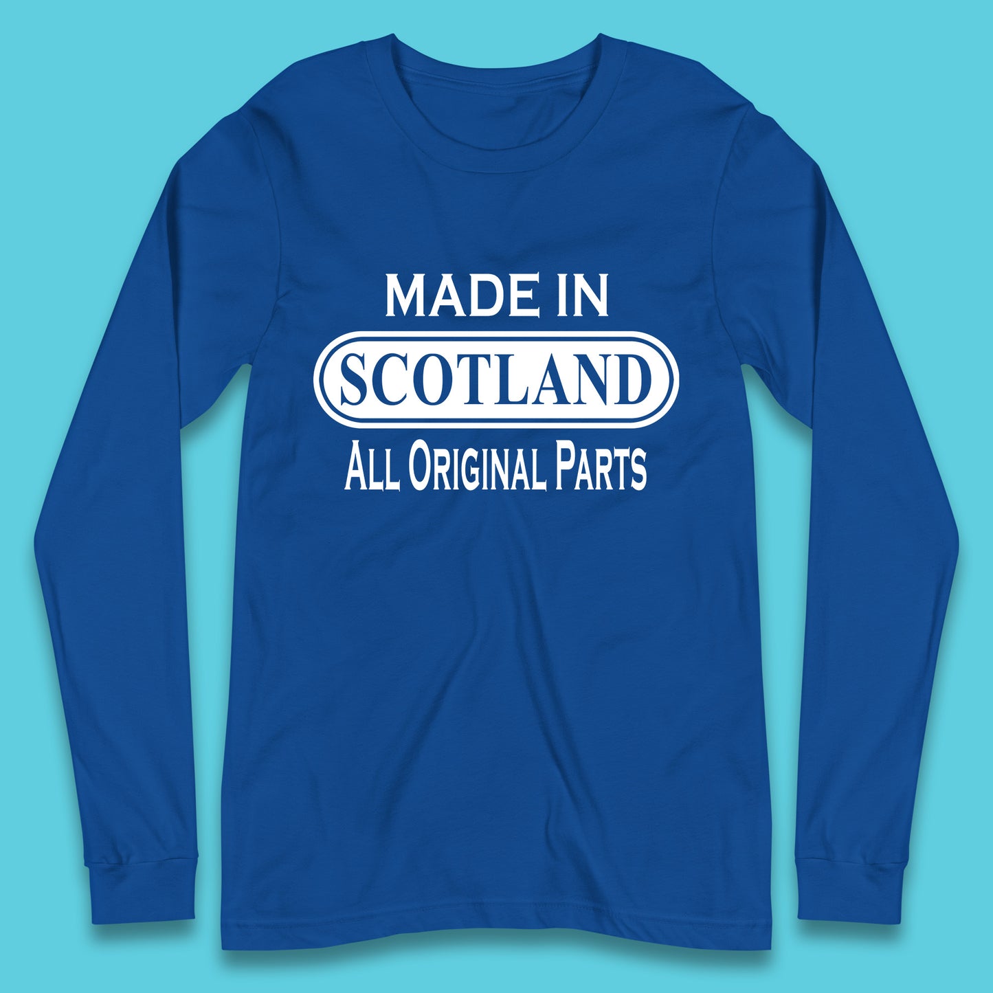 Made In Scotland All Original Parts Vintage Retro Birthday Country In United Kingdom UK Constituent Country Gift Long Sleeve T Shirt