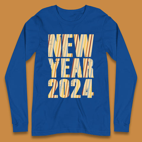 Retro Style New Year 2024 Long Sleeve T-Shirt