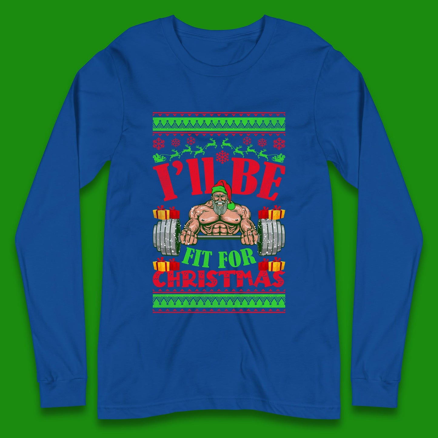 christmas gym long sleeve t shirt