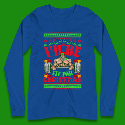 christmas gym long sleeve t shirt