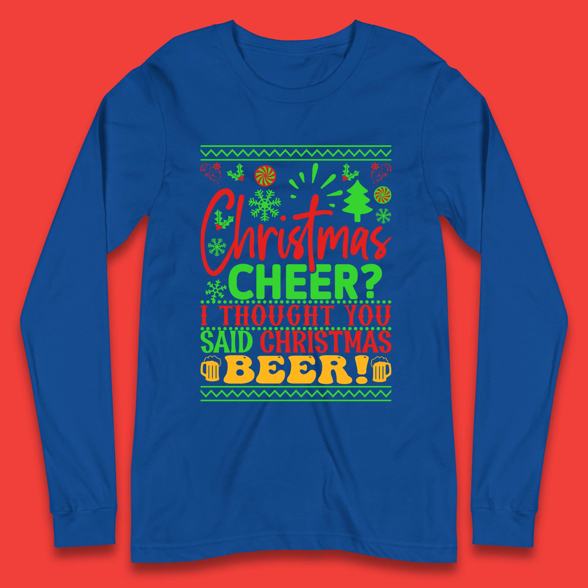 christmas cheer long sleeve t shirt