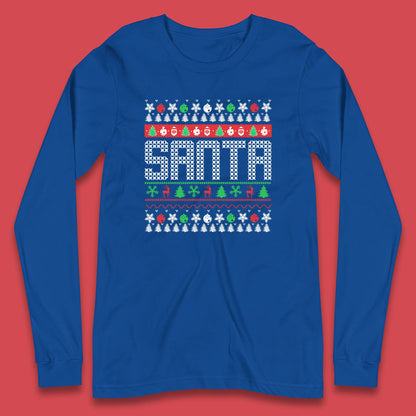 christmas santa claus long sleeve t shirt