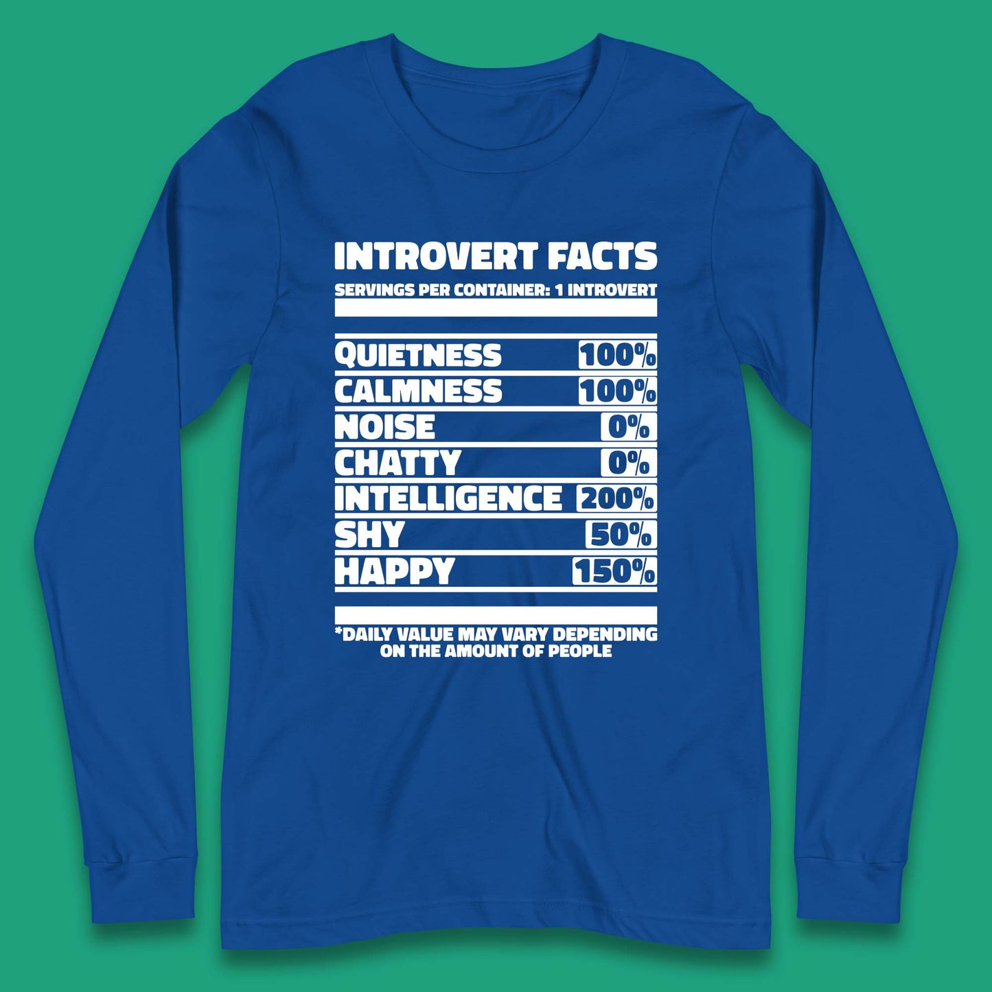 Introvert Facts Long Sleeve T-Shirt