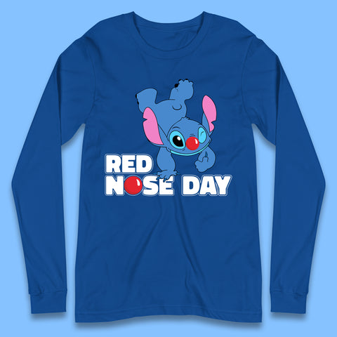 Stitch Red Nose Day Long Sleeve T-Shirt