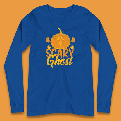 Scary Ghost Halloween Scream Ghost Face Horror Scary Pumpkin Ghostface Long Sleeve T Shirt