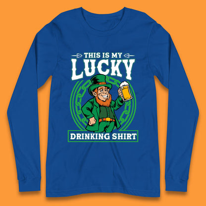 This Is My Lucky Drinking Shirt Irish Long Sleeve T-Shirt
