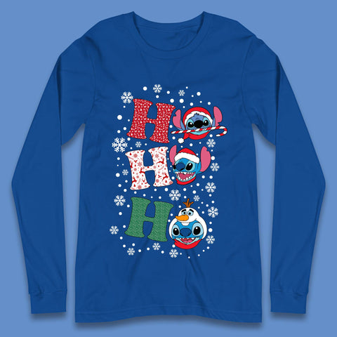 Ho Ho Ho Stitch Christmas Long Sleeve T-Shirt